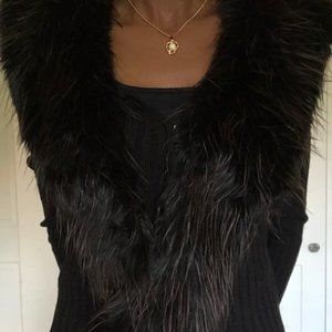 I.N.C. International Concepts Faux Fur Lined Cardigan Sweater